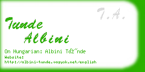 tunde albini business card
